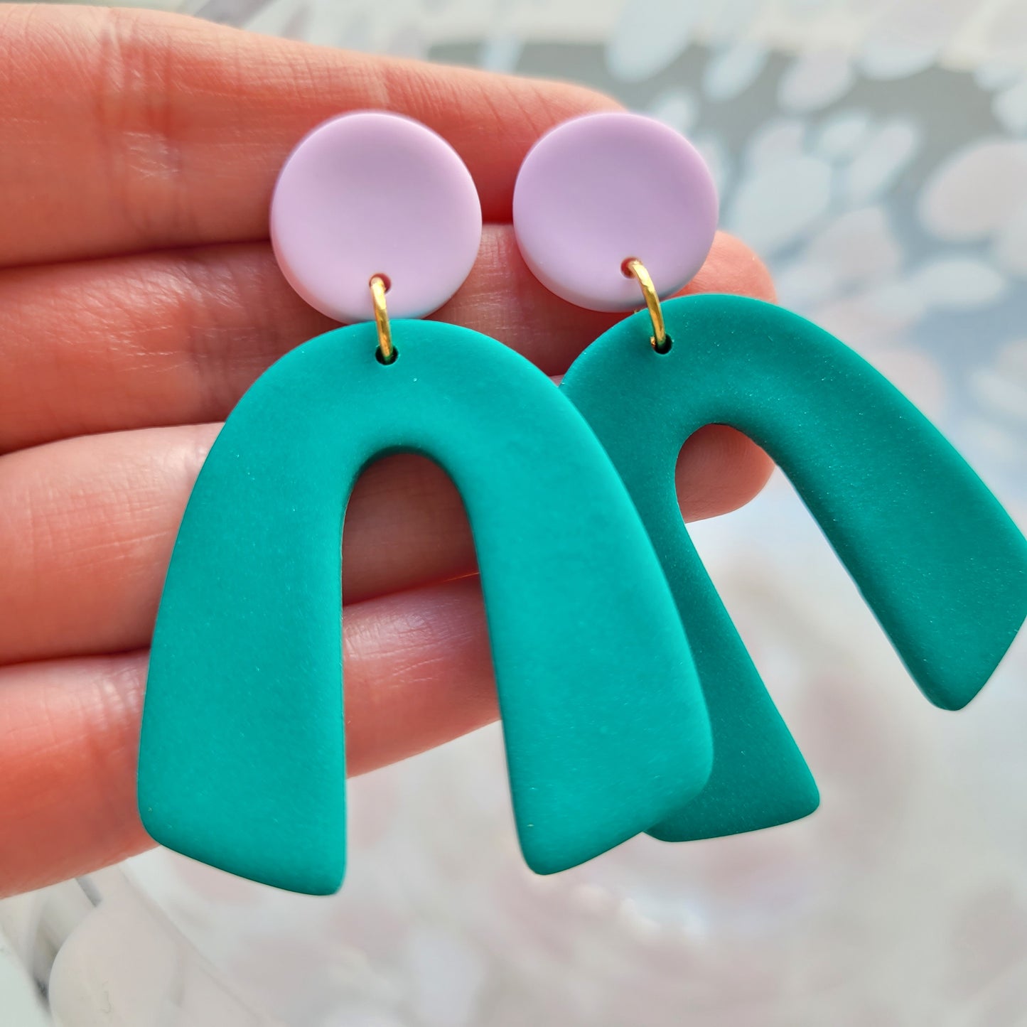 Statement-Ohrringe Colourblocking