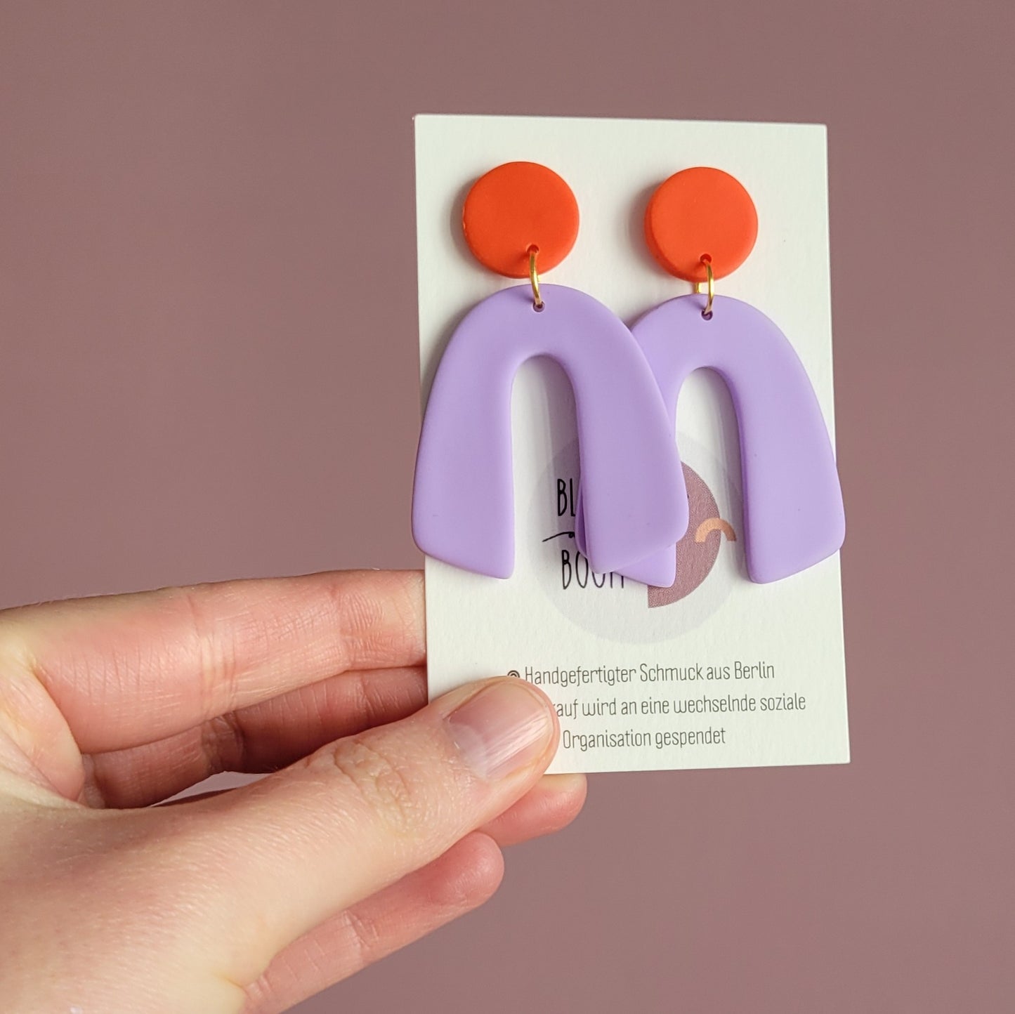 Statement-Ohrringe Colourblocking