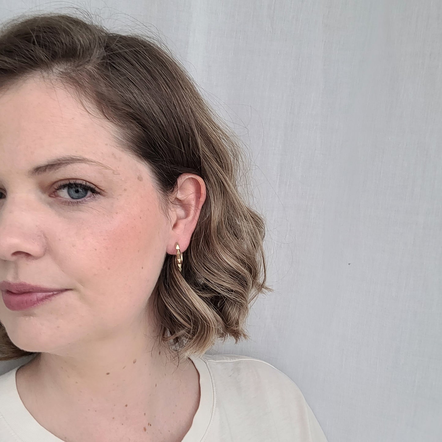 Creole mit Zacken in Gold und Silber