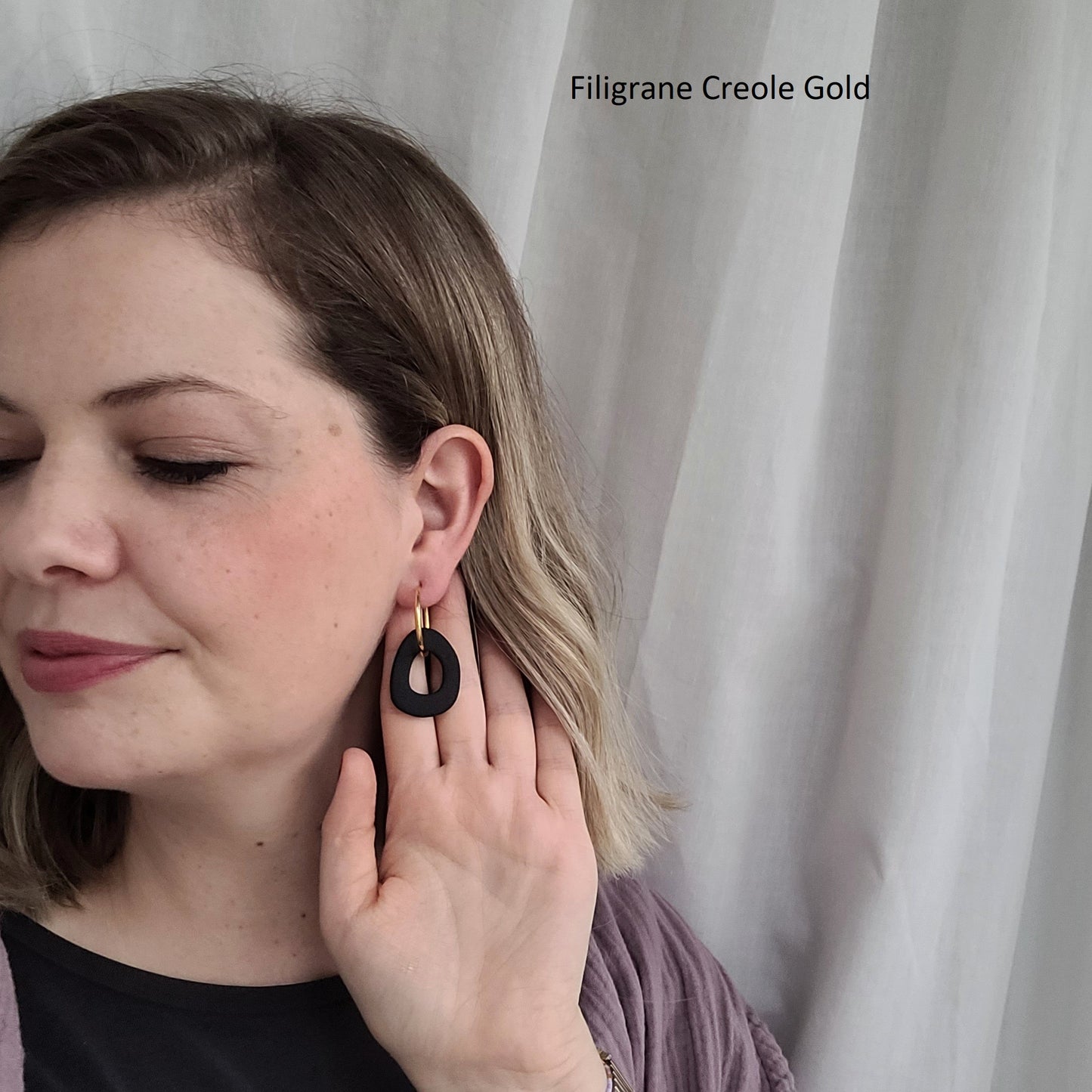 Anhängerpaar in Schwarz für Creolen I Mix&Match