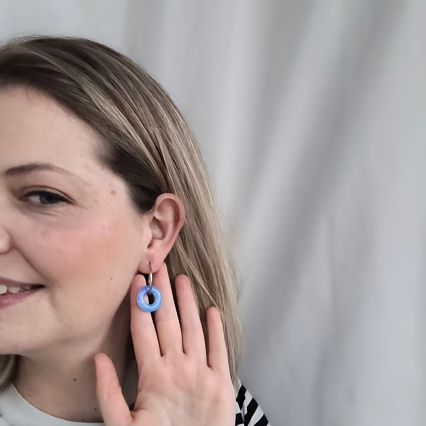Mix&Match Anhänger für Creolen in Blau