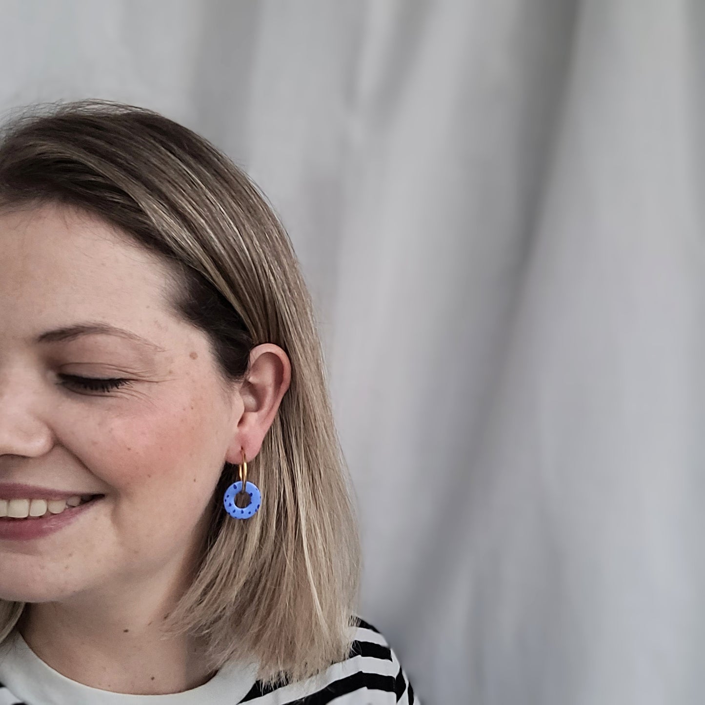 Mix&Match Anhänger für Creolen in Blau