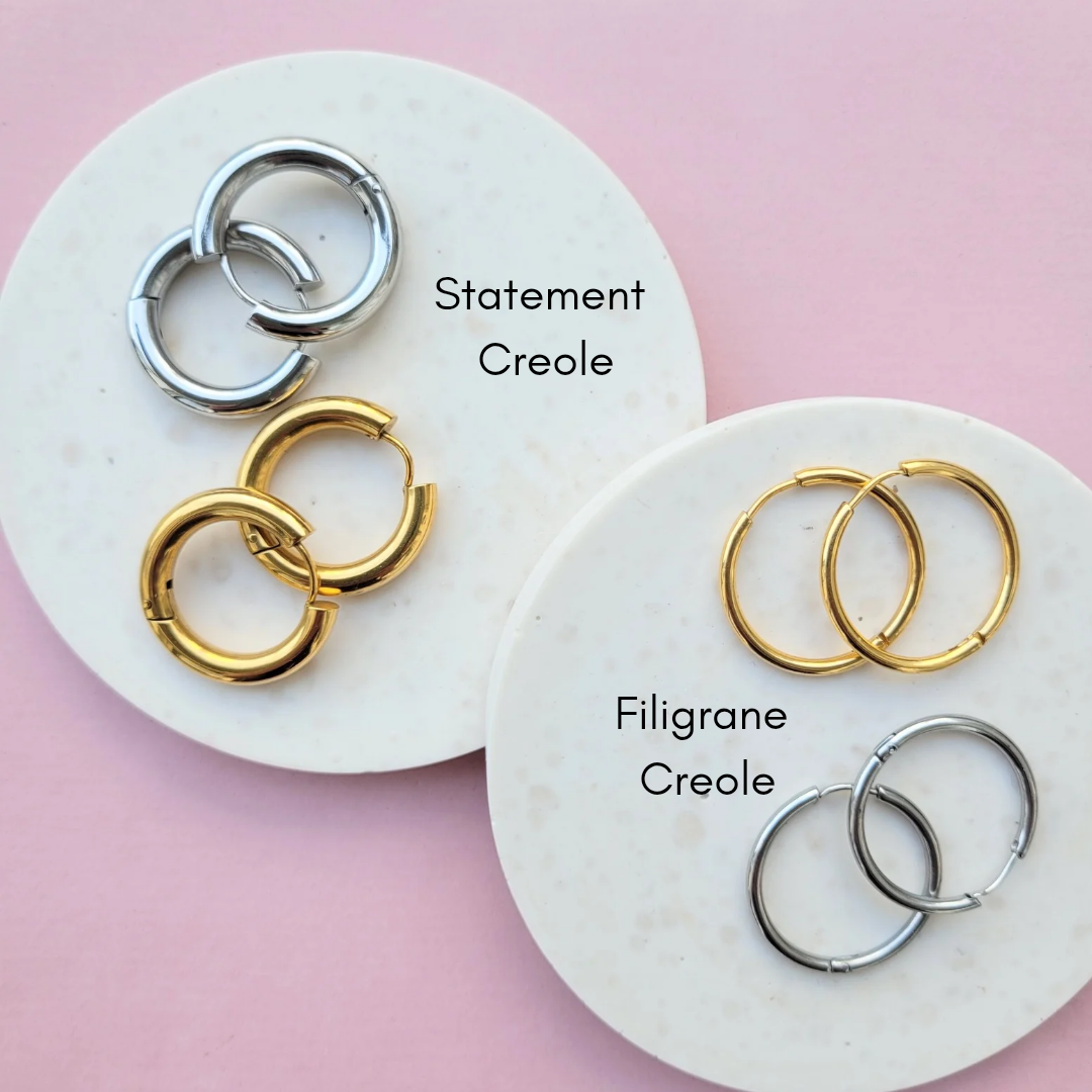 Creolen in Gold, Silber oder Roségold