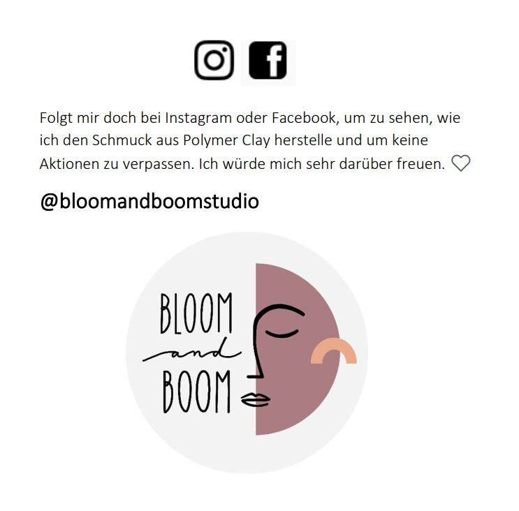 Hängende Ohrringe in Schwarz und Gold