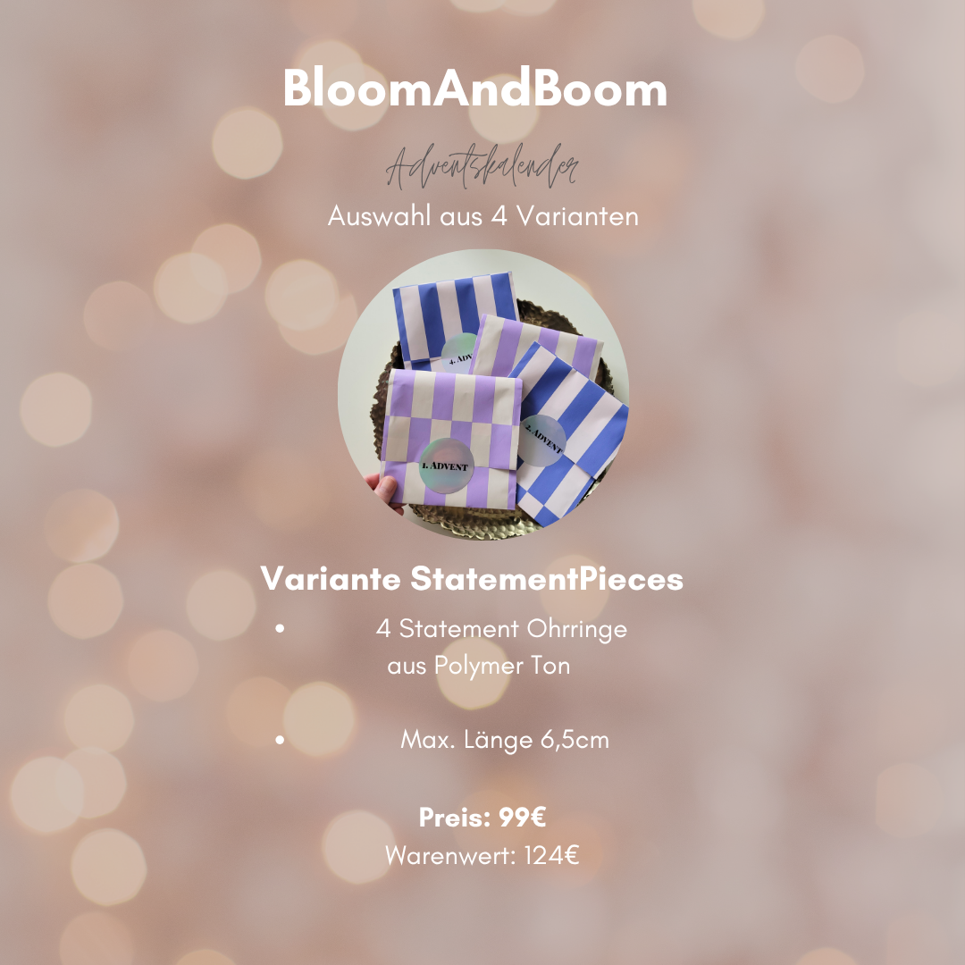 StatementPieces Kalender - 4 Paar StatementOhrringe